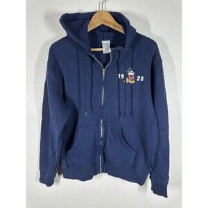 Disney Disneyland Mickey Mouse Hoodie Mens Small Zip Sweatshirt Graphic 1928